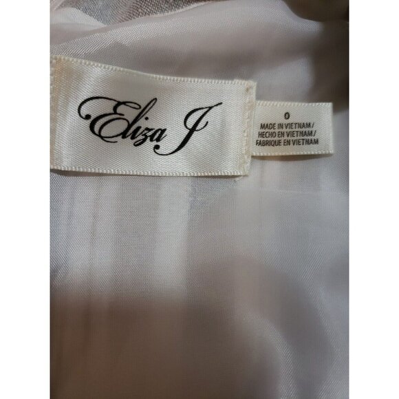 Striped Sleeveless Linen Blend Dress With Tassel Details By Eliza J Size 0 - Picture 4 of 16